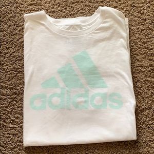 White Adidas ‘To-Go Tee’.